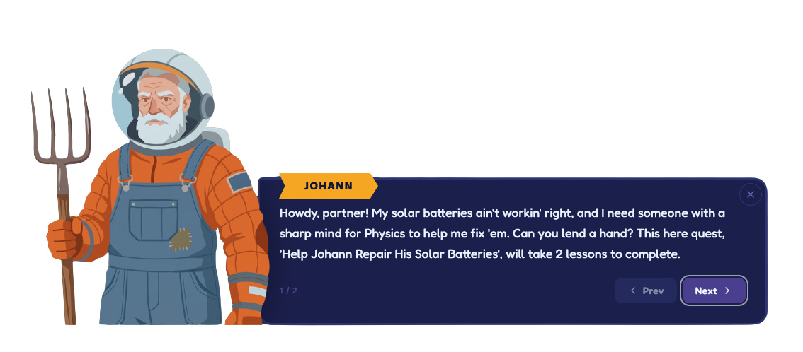 Valearnis quest dialogue with a story character